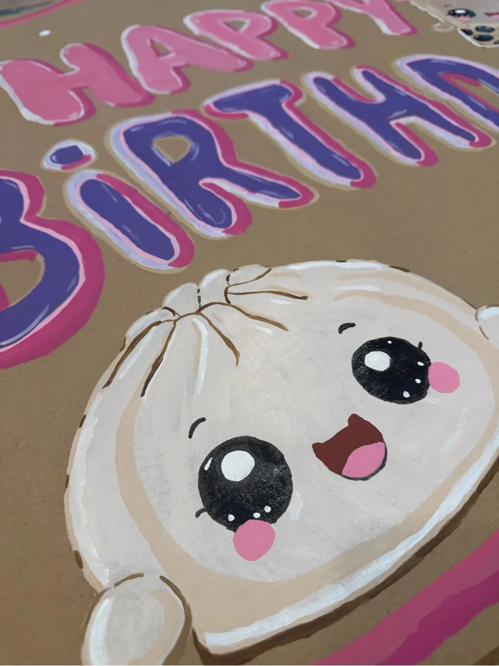 Birthday Party Wall Banner - Pink and Purple